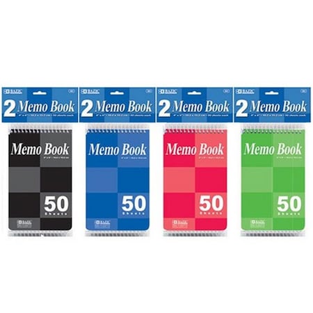 Bazic 50 Ct. 4-inch X 6-inch Top Bound Spiral Memo Books, 48PK